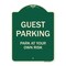 Signmission Designer Series Sign Guest Parking, Green & Tan Heavy-Gauge Aluminum Sign, 24" x 18", G-1824-23925 A-DES-G-1824-23925 - alternate 1